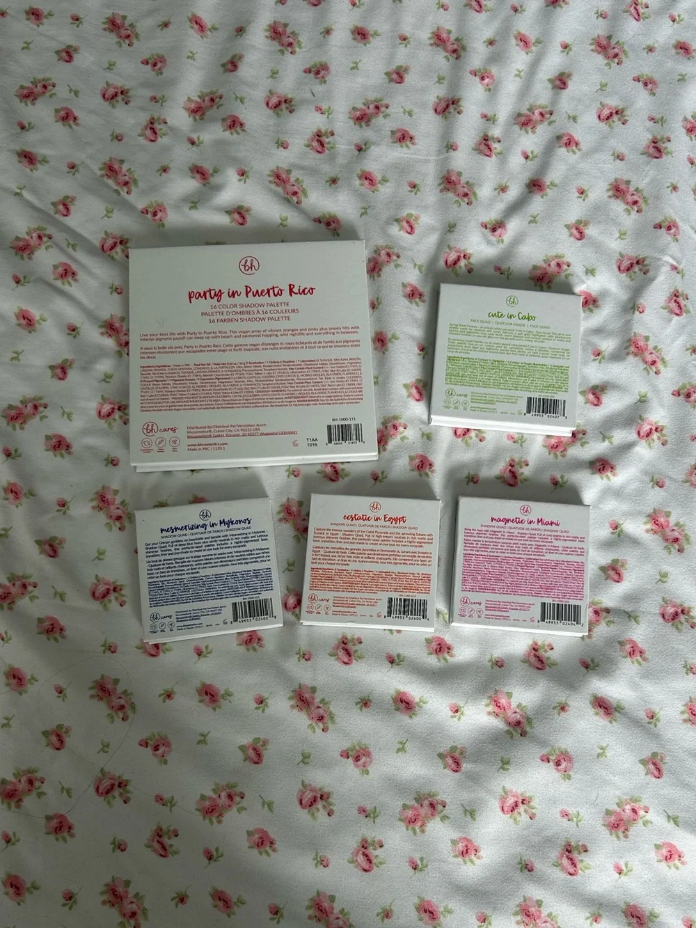 BH COSMETICS Global Eyshadow Bundle - Puerto Rico, Cabo, Mykonos, Egypt, Miami